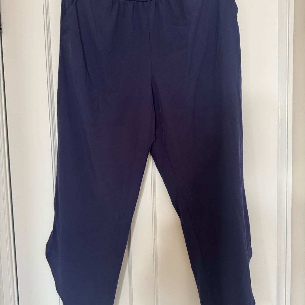 Navy Blue Cropped Pants